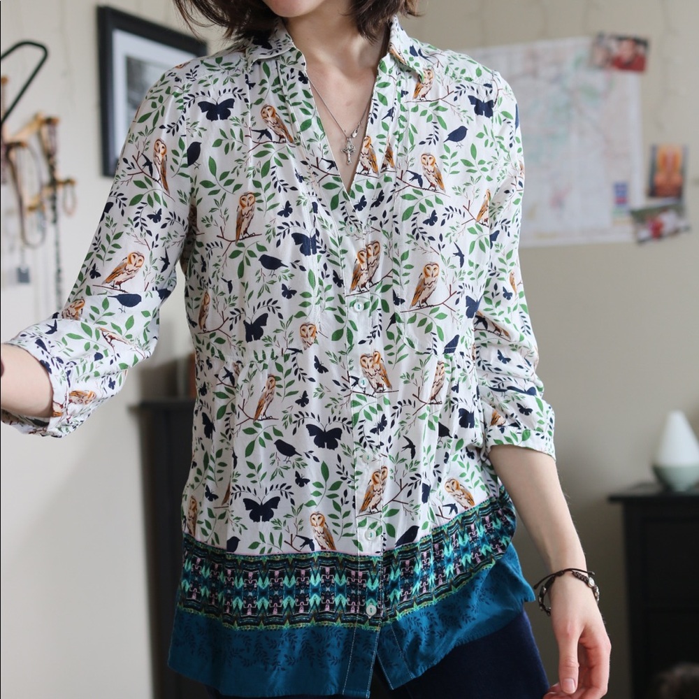 Anthro Maeve Owl Blouse BUNDLE AND SAVE